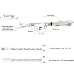 EC-AV Touch-Dimmer Inline 5–24V PWM für LED-Controller