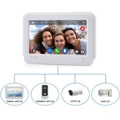 Tuya Kit Interphone Vidéo Smart WiFi AHD 1080P 2MP avec Moniteur 7"