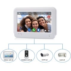 Tuya Kit Videocitofono Smart WiFi AHD 1080P 2MP con Monitor 7"