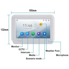 Tuya Kit Videocitofono Smart WiFi AHD 1080P 2MP con Monitor 7"