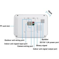 Tuya Smart Video-Türklingel-Kit WiFi AHD 1080P 2MP mit 7" Monitor