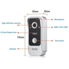 Tuya Smart Video-Türklingel-Kit WiFi AHD 1080P 2MP mit 7" Monitor