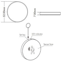 E1-M 5.8GHz Microwave Motion Sensor 5V for LED Controller