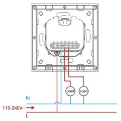 SONOFF Orb-MW2 Matter Wi‑Fi Interruptor Inteligente de 2 Canales MINI-2GS-E