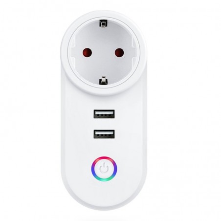 Tuya Smart WiFi Smart Socket con USB 16A Alexa Google Control