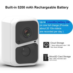 VicoHome Telecamera WiFi a Batteria 3MP IP65 PIR + Audio 2 Vie