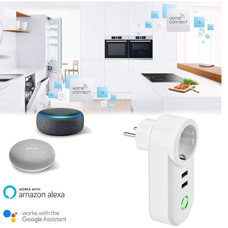 Prise Electrique Nous A1 Smart 16A Wifi Telecommande Plug. Internet Wattmetre Google Home