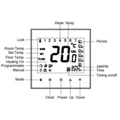 Modbus-RTU thermostaat Beca BHT-3000GCNL voor ketel