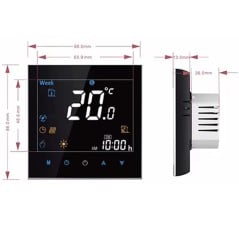 Termostato Modbus-RTU Beca BHT-3000GCNL para caldera