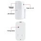 Sensor de movimiento PIR inalámbrico Tuya G30 con alimentación por batería y antena interna.