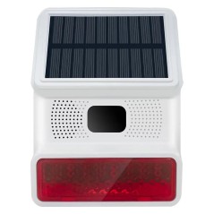 Tuya Wireless Solar Siren RF433 MHz with LED Flash and PIR Sensor
