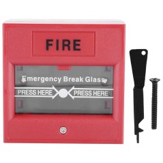 Bouton incendie filaire à bris de glace pour alarmes