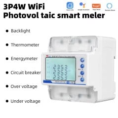 Tuya 100A Smart WiFi Three-Phase Energy Meter for Photovoltaics with Two-Way Monitoring
