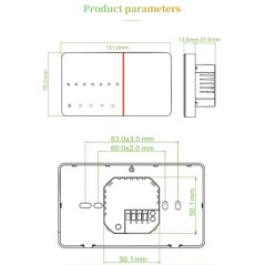 Beca BAC-005ELW Fan Coil WiFi Termostato para Control de Aire Acondicionado