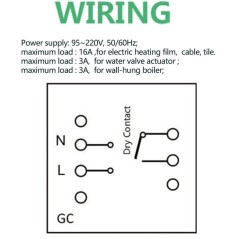 Termostato WiFi Beca a Batteria BHT-8000RF-GCW per Controllo Caldaia