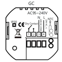 Beca BHT-7000 Smart WiFi-Thermostat für Heizkessel mit Knopfanzeige