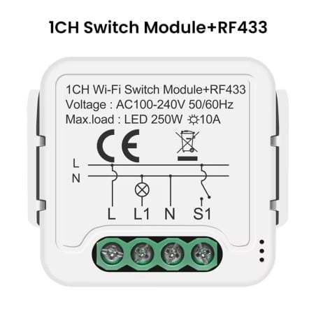Tuya Smart Switch WiFi und RF433 Universal für Lampen
