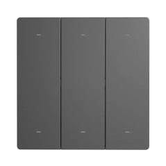 interruttore smart da parete colore nero, vista frontale