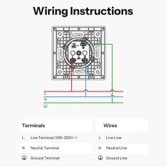 Esquema de conexión para toma de pared SONOFF Fusion Tipo F Schuko – instrucciones de cableado