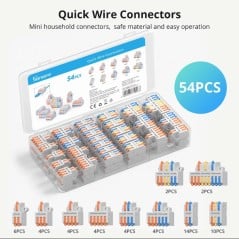 SONOFF D1-2 Set de connecteurs rapides pour câbles 54 pièces