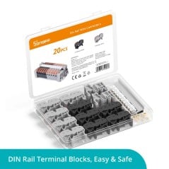 Sonoff DIN-rail klemmenkit | Snelle hefboom-bedrading