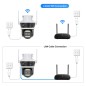 Tuya Smart WiFi-camera met motor, 9MP drievoudige lens, waterdicht