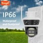 Tuya Smart WiFi-camera met motor, 9MP drievoudige lens, waterdicht