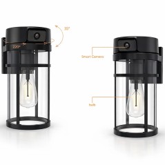 Intelligente motorisierte Laternenkamera mit 4 MP und einstellbarem Blickwinkel über WLAN