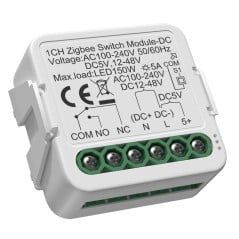 Tuya Relé Smart Zigbee de Contacto Seco para Empotrar AC/DC