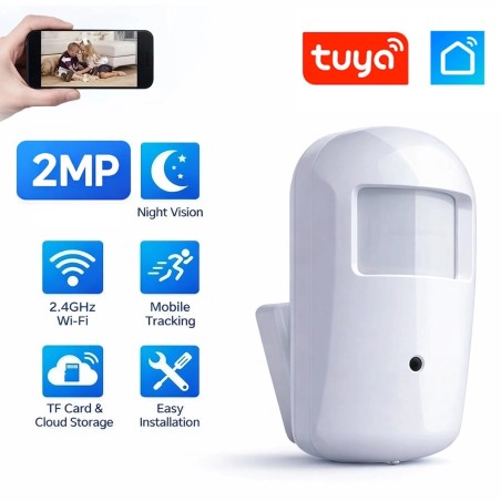 Tuya Smart Wi-Fi Hidden Camera with PIR Sensor for Indoors