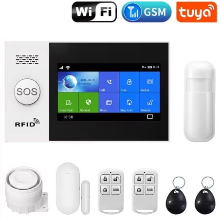 Système d'alarme vidéo Tuya Kit Pro GSM 4G + WiFi avec Alexa et Google