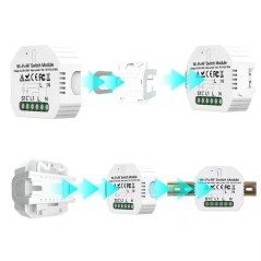 Mini Switch Tuya 1 Canal Smart WiFi y RF433 con Mando a Distancia