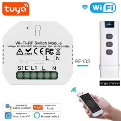 Tuya Mini Switch 1 Kanal Smart WiFi und RF433 mit Fernbedienung