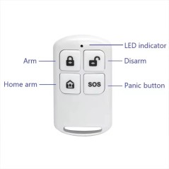 RF433 Draadloze afstandsbediening met 4 knoppen voor inbraakalarmsystemen met SOS-functie
