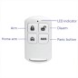 Télécommande sans fil RF433 à 4 boutons pour systèmes d'alarme antivol avec fonction SOS
