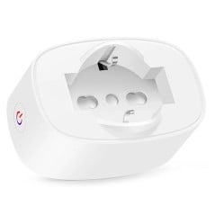 Vista frontal del enchufe inteligente italiano de 16 A compatible con Schuko con medición de energía