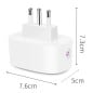 Tuya Enchufe Inteligente Italiano 16A con Medición de Consumo WiFi o Zigbee Tuya Enchufe Inteligente Italiano 16A con Medición de Consumo WiFi o Zigbee