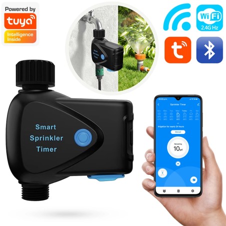 Tuya Smart WiFi Irrigation Timer with Water Meter