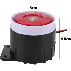 Dimensions of 12V wired mini siren for alarm systems