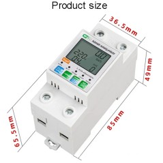 Tuya Compteur d’Énergie WiFi Intelligent 1-63 A avec Écran