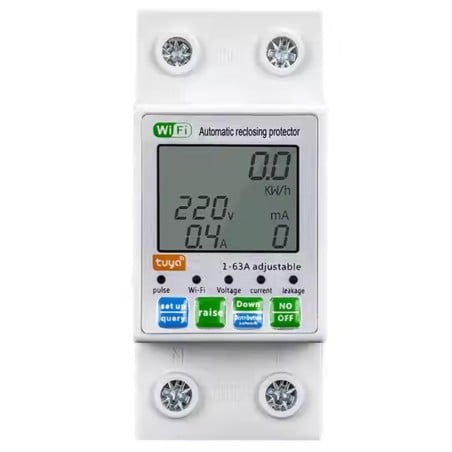 Tuya Smart WiFi Electricity Meter 1-63A with Switch and Display