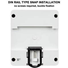 Installation sur rail DIN du compteur d’énergie triphasé intelligent Wi‑Fi 100 A