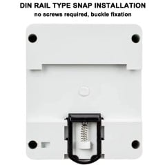 DIN rail installation of the three-phase smart WiFi 100A energy meter