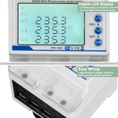 Fonctions de protection du compteur triphasé Wi‑Fi 100 A avec suivi de l’énergie
