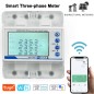 Compteur d'énergie triphasé intelligent Tuya 100A WiFi pour systèmes photovoltaïques avec surveillance bidirectionnelle