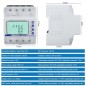 Compteur d'énergie triphasé intelligent Tuya 100A WiFi pour systèmes photovoltaïques avec surveillance bidirectionnelle