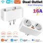 Tuya Presa Doppia Smart WiFi 16A con USB Type-C e Ricarica Rapida GaN 25W