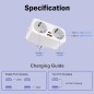 Tuya 16A Smart WiFi dubbel stopcontact met USB Type-C en 25W GaN snelladen
