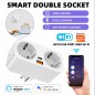 Tuya 16A Smart WiFi dubbel stopcontact met USB Type-C en 25W GaN snelladen