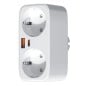 Tuya 16A Smart WiFi Doppelsteckdose mit USB Typ-C und 25W GaN Schnellladefunktion
